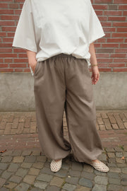 Broek Kensi leer beige