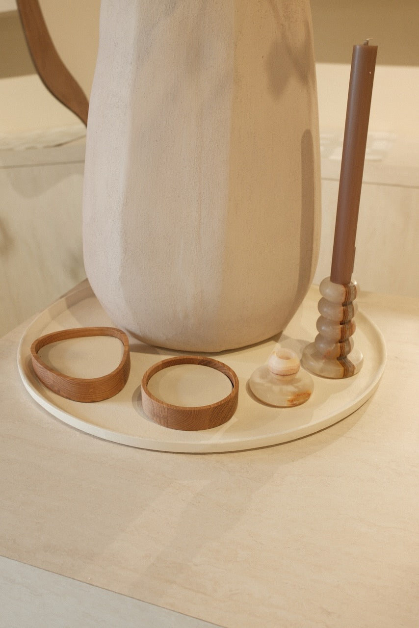 Schaal Maes creme Ø50x1,5 cm