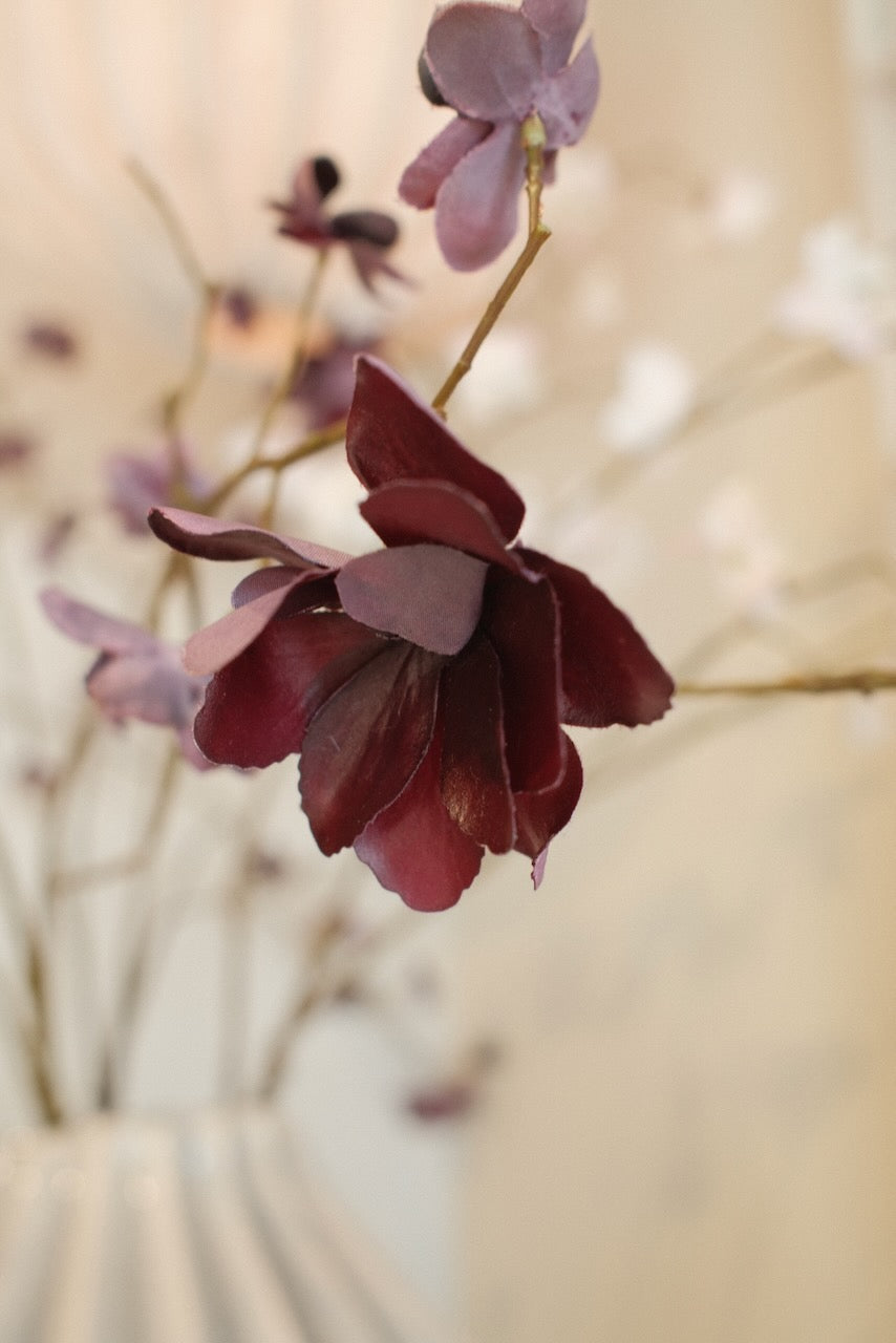 Kunsttak Hortensia tak Bordeaux 106 cm