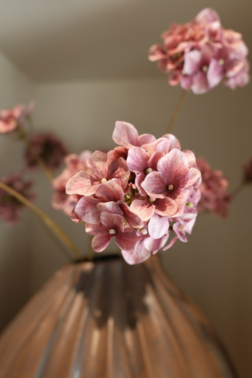 Kunsttak Hortensia Roze 85 cm