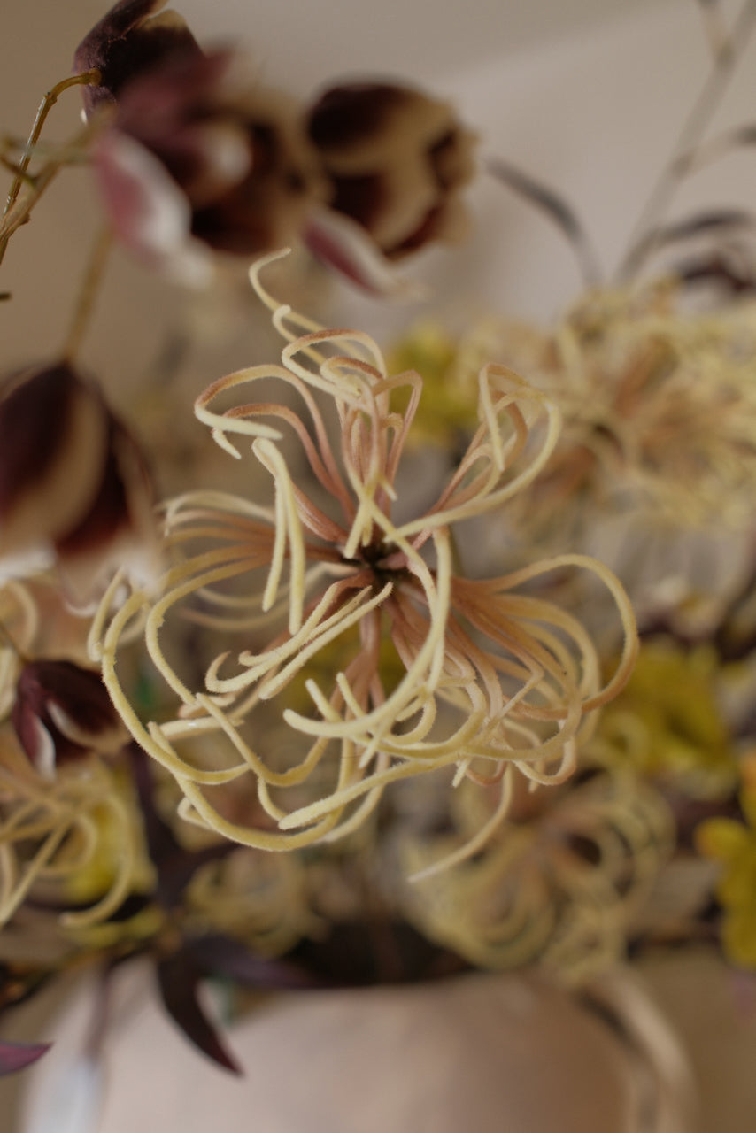 Kunsttak Clematis Geel/Bruin 95 cm