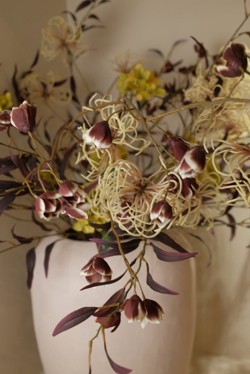 Kunsttak Clematis Geel/Bruin 95 cm