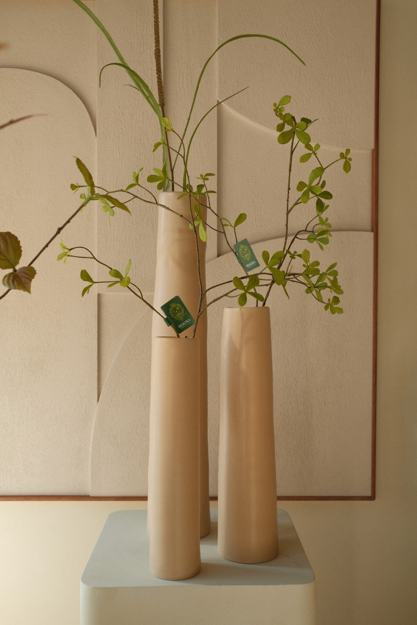 Vaas Vacqueyras 10x40 cm - beige