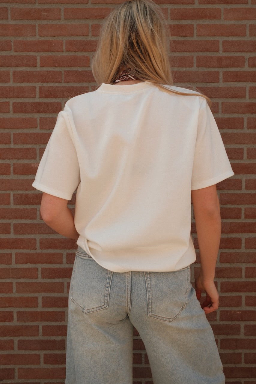 T-shirt Mirel wit
