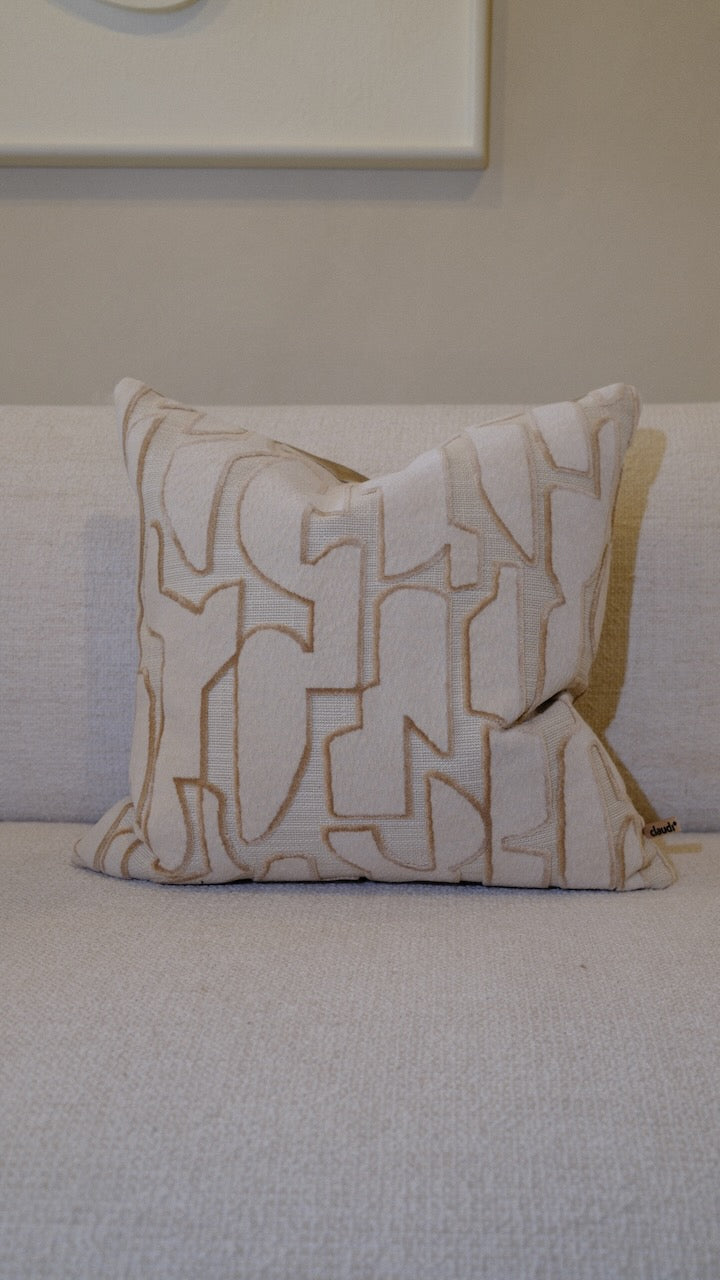 Kussen Seraq 45 x 45 cm naturel