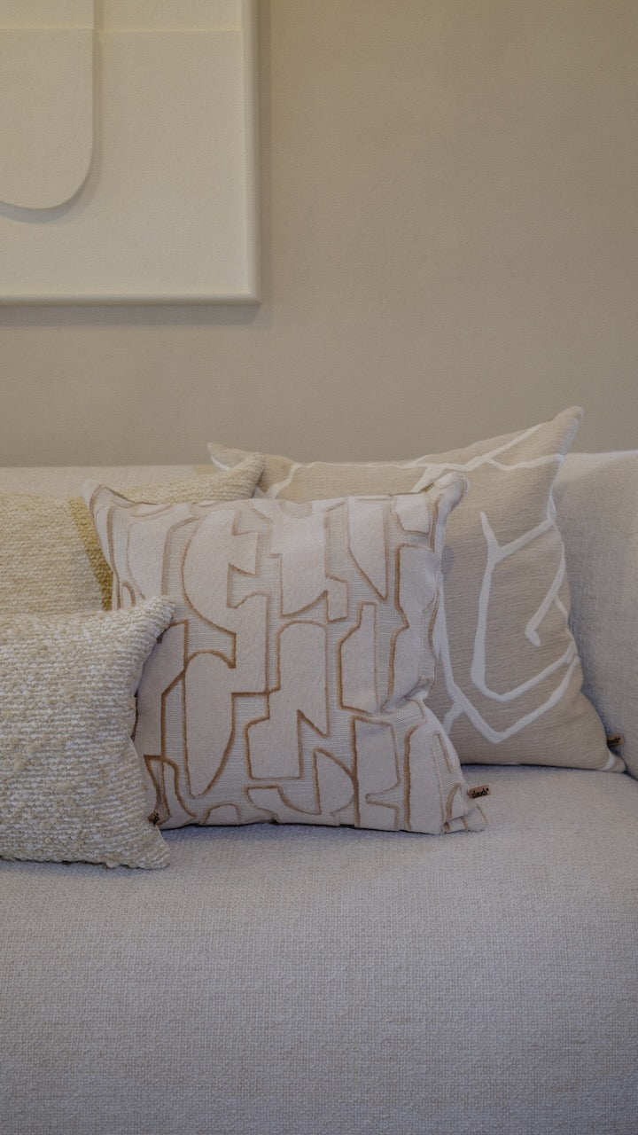 Kussen Seraq 45 x 45 cm naturel