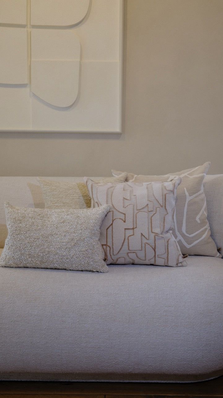 Kussen Seraq 45 x 45 cm naturel