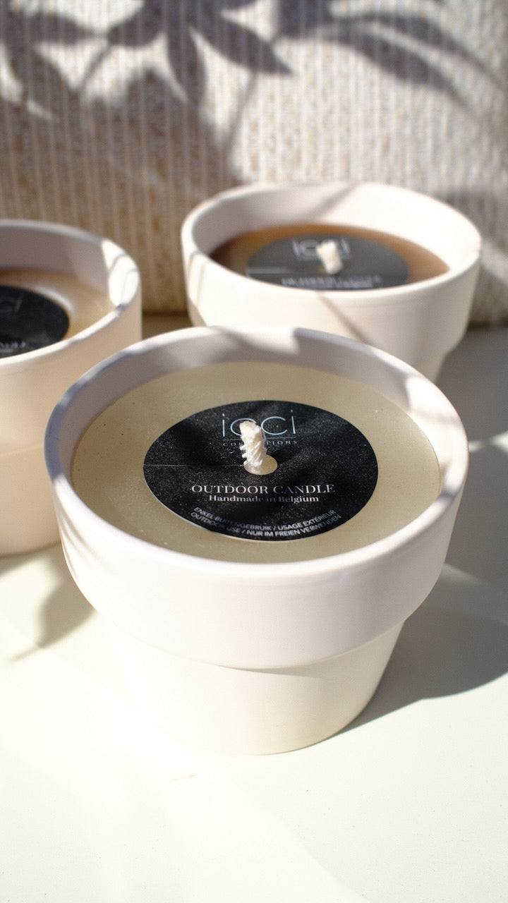 Buitenkaars terracotta pot ø 8 cm - sand