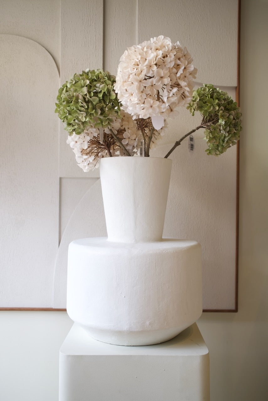Vase/pot Tierra Estella 38x47 cm - White