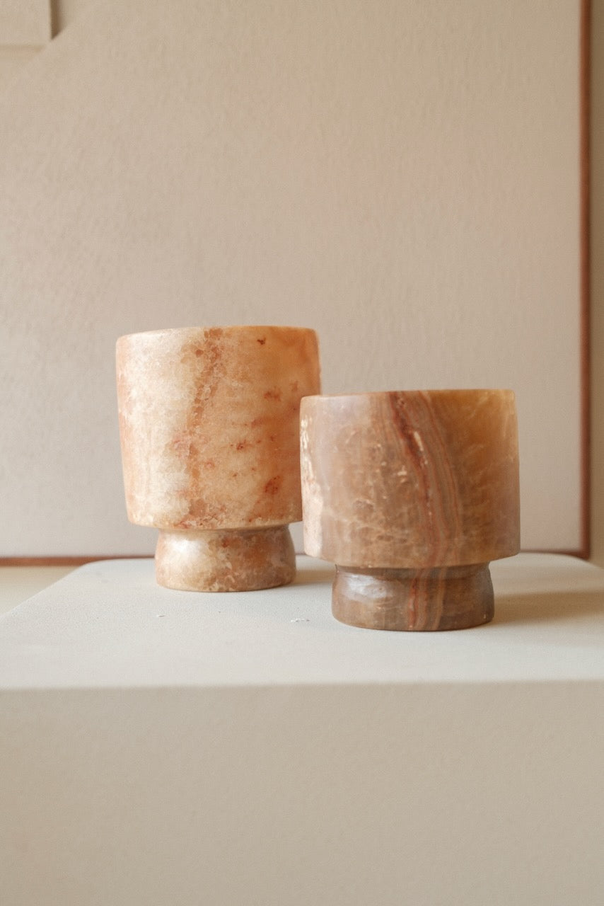 Waxinelicht Alabaster Coupe M