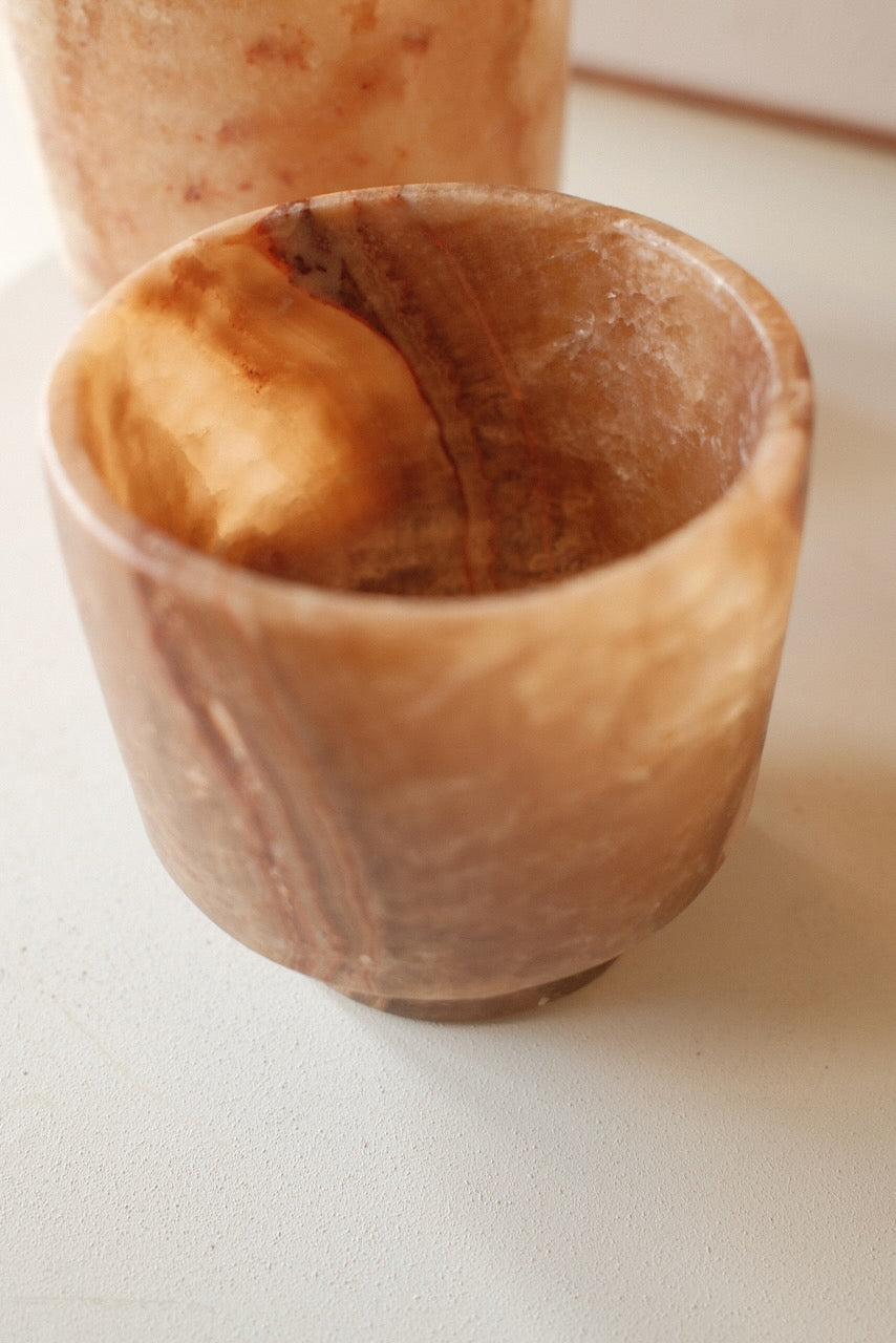 Waxinelicht Alabaster Coupe M