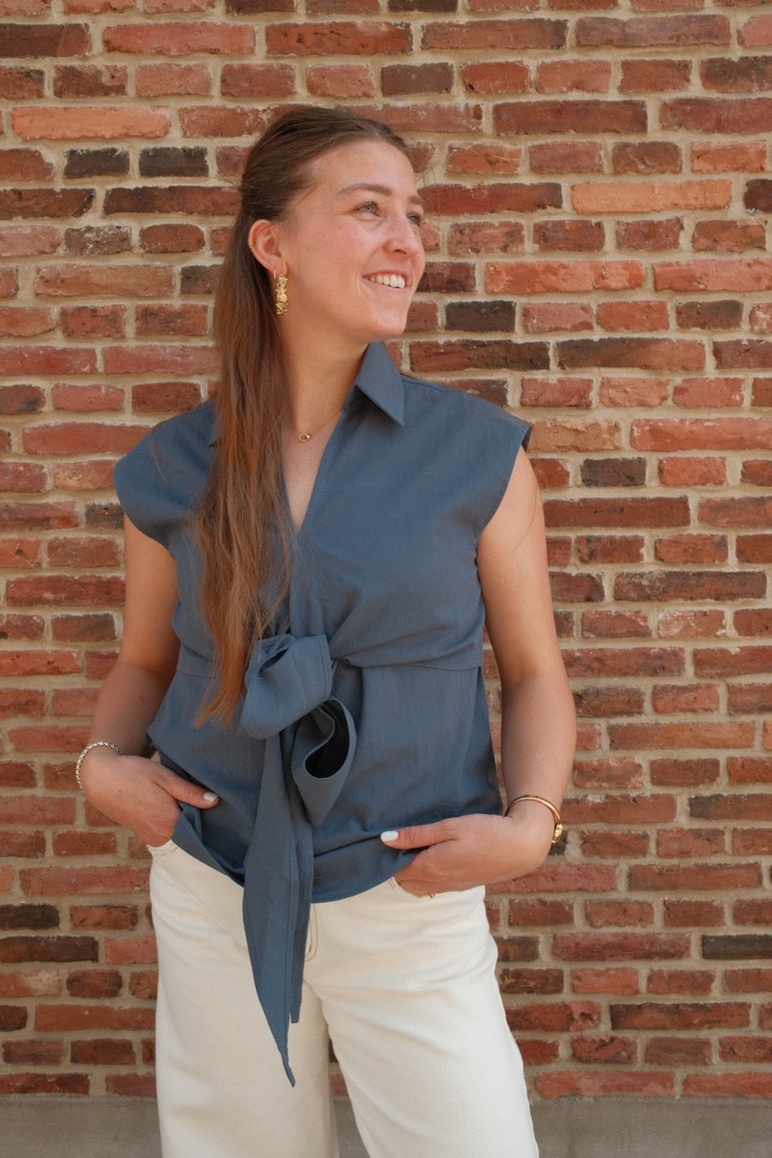 Blouse Isla blauw