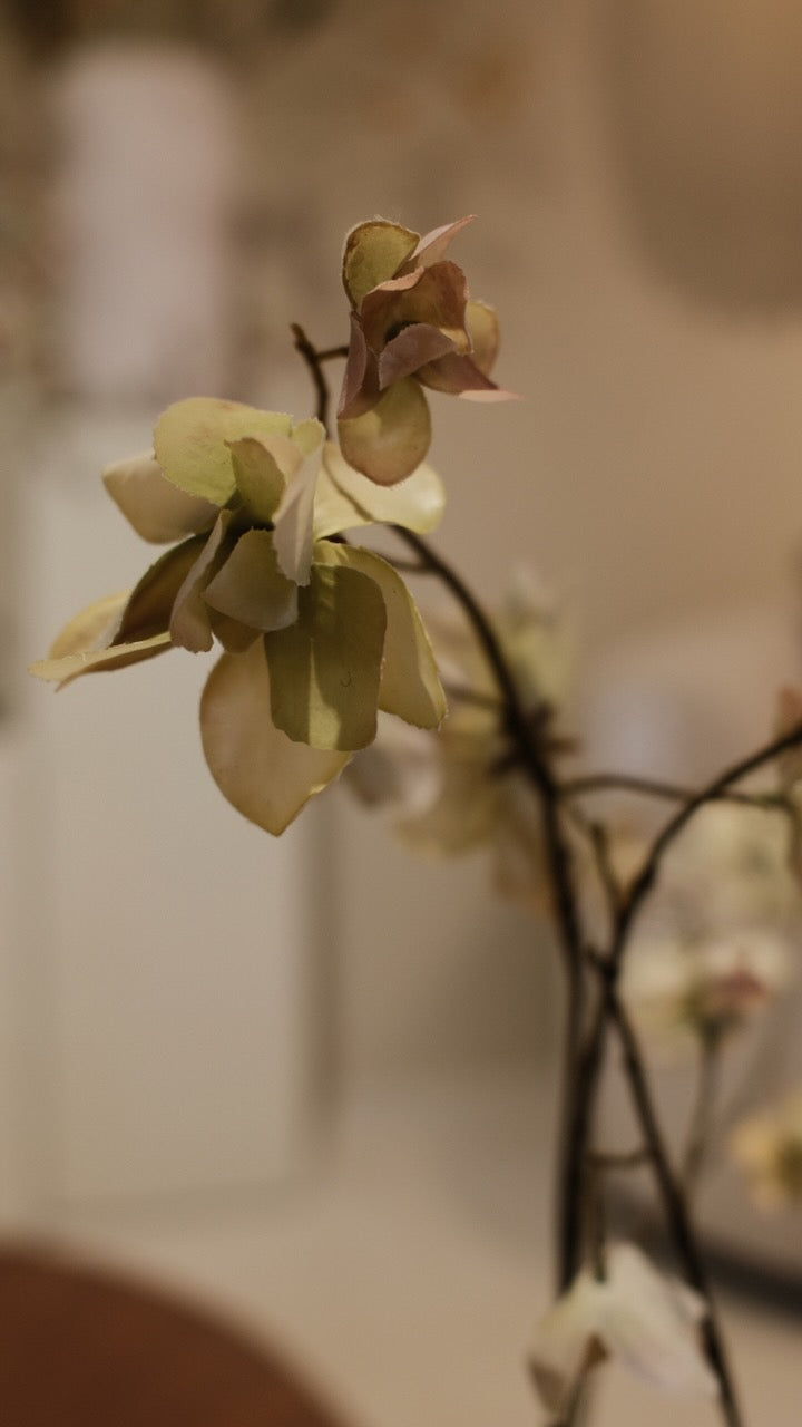 Kunsttak Hortensia tak GRN/ROZ 75cm