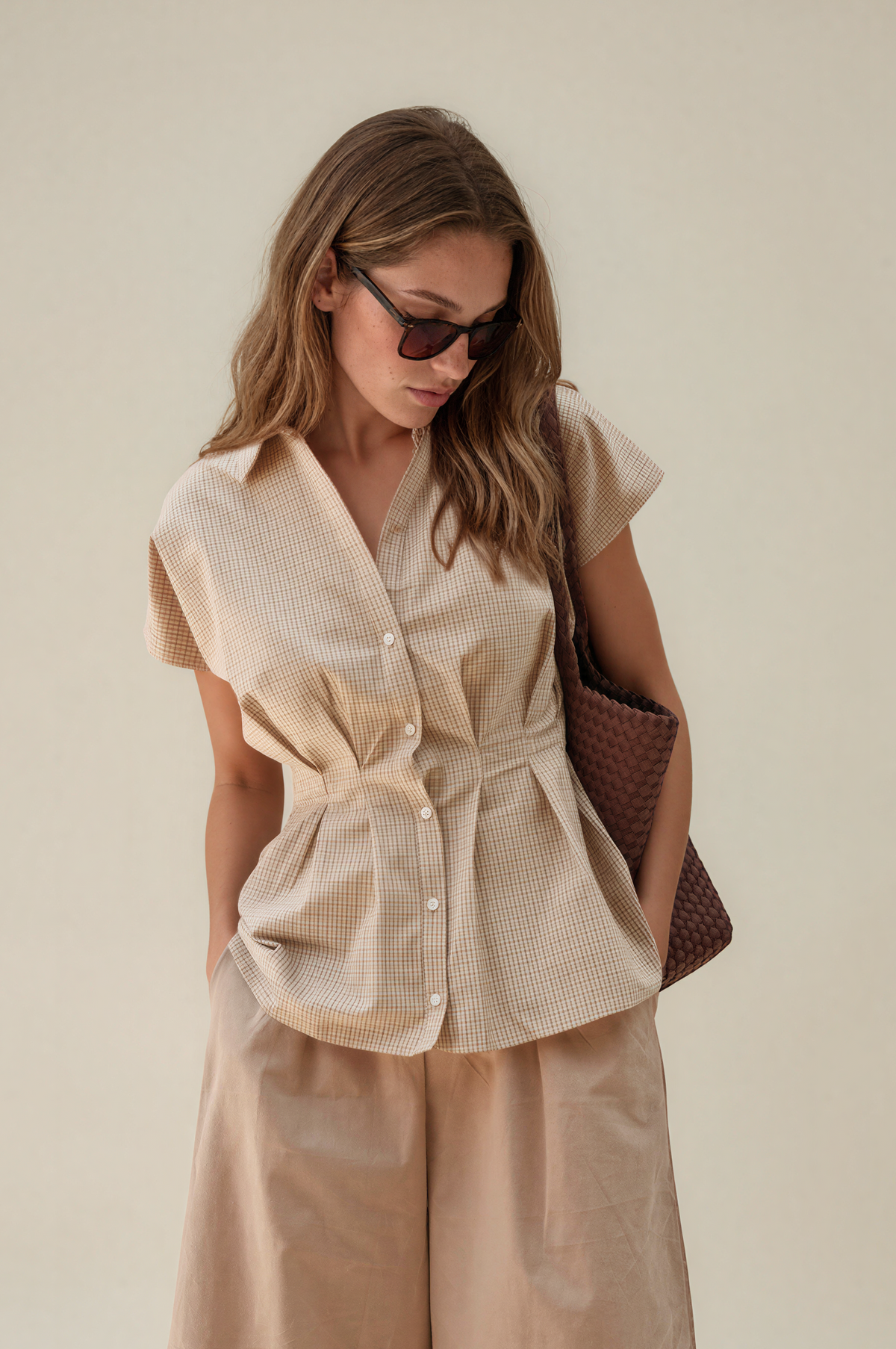 Blouse River geruit