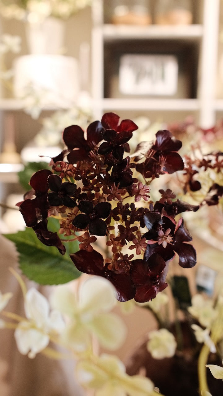 Kunsttak Hortensia tak Bordeaux