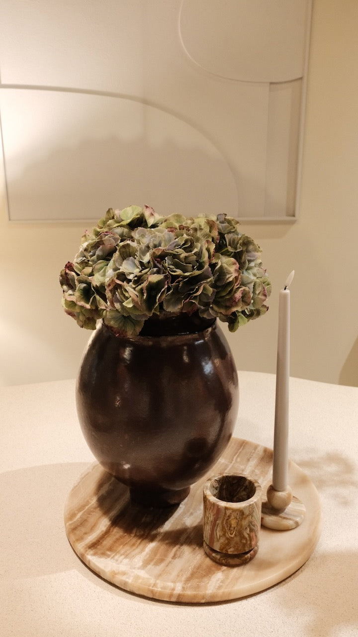 Kunsttak Hortensia Steel BLW/GRN 51 cm