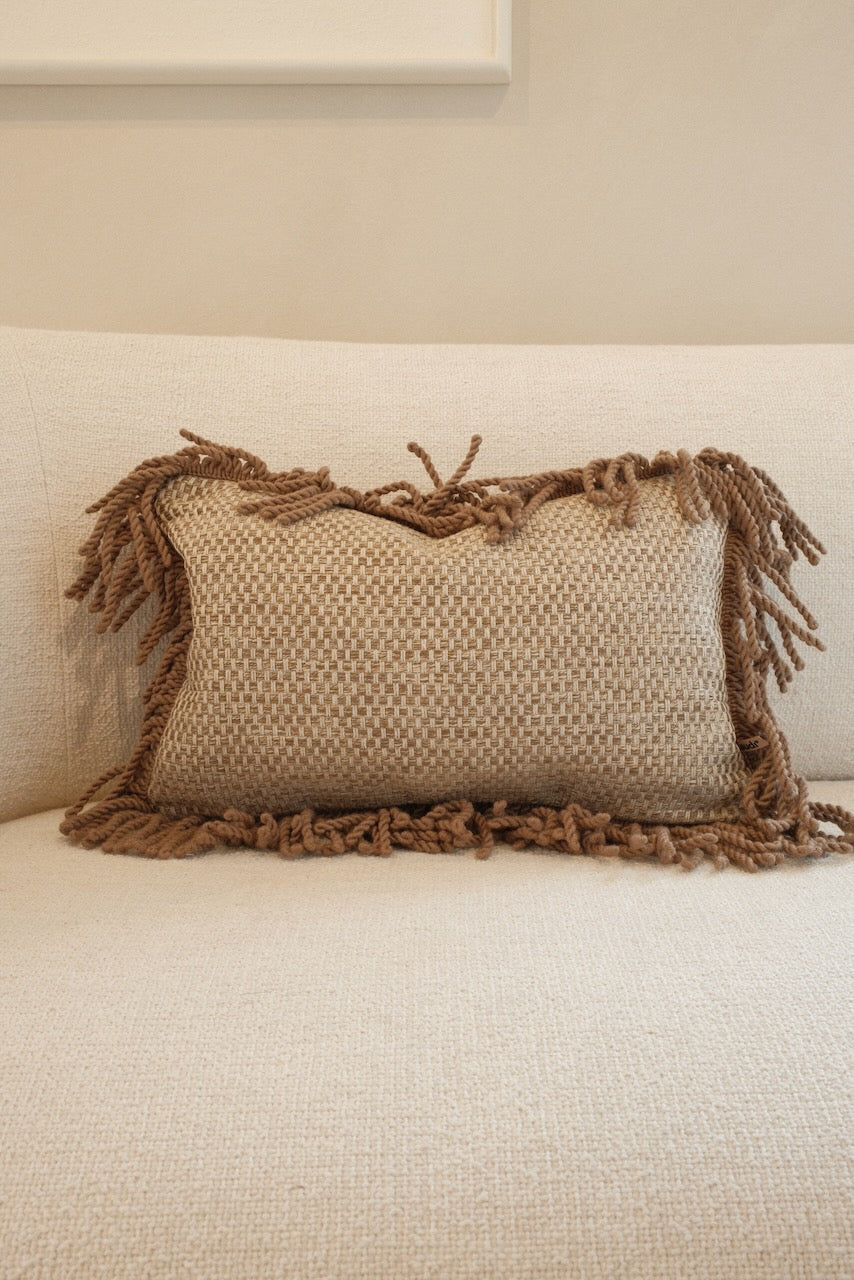 Kussen Silense Natural + Bullion Cappuccino 30 x 45 cm