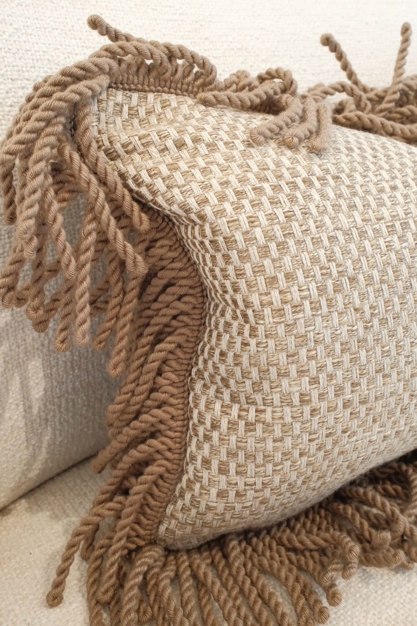 Kussen Silense Natural + Bullion Cappuccino 30 x 45 cm