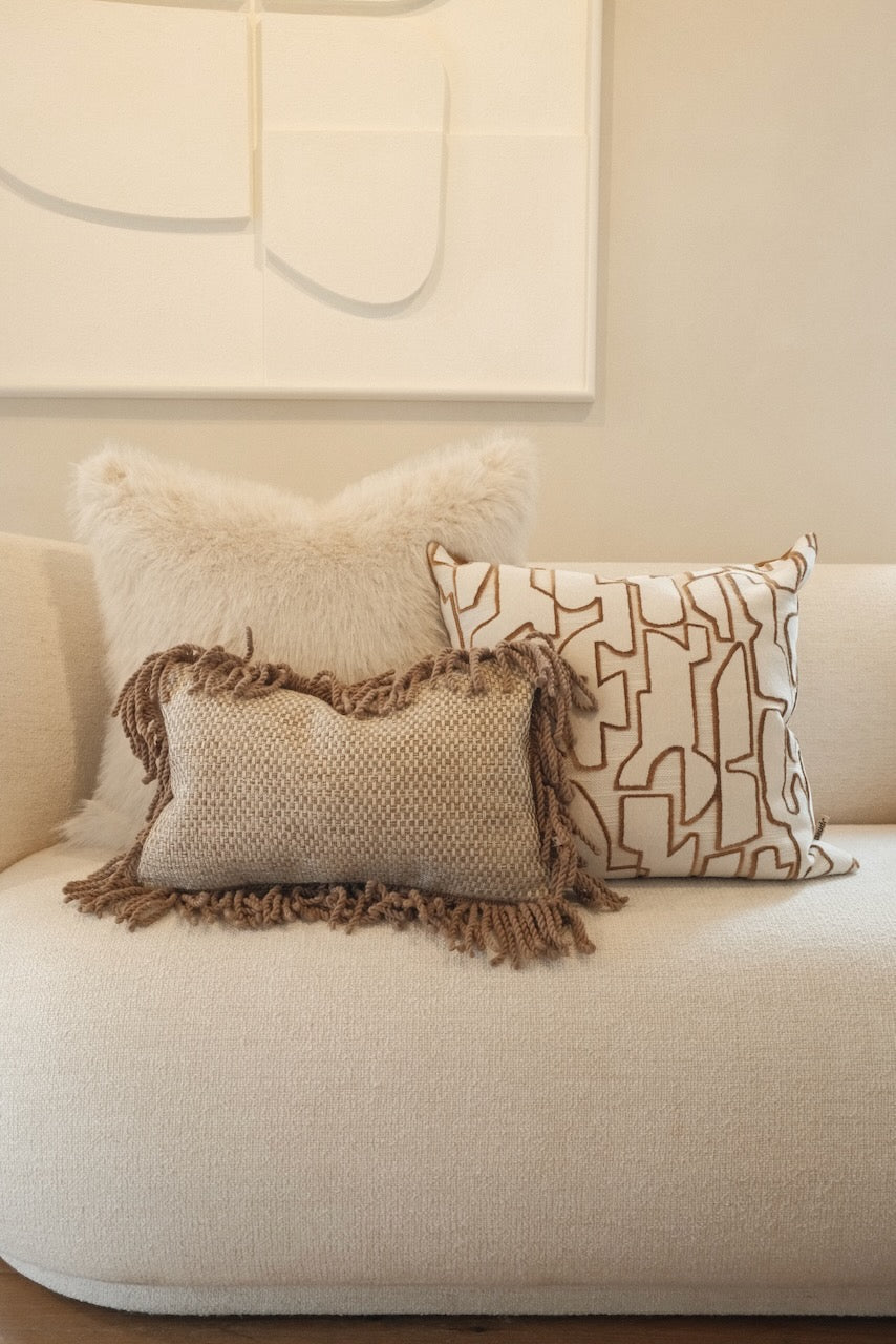 Kussen Silense Natural + Bullion Cappuccino 30 x 45 cm