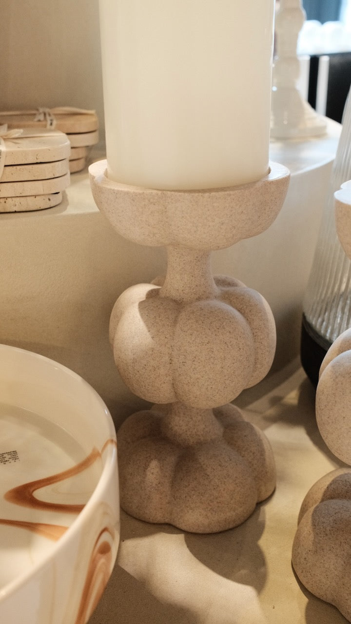 Kaarsenhouder Astoria Ø13x24,5 cm zand