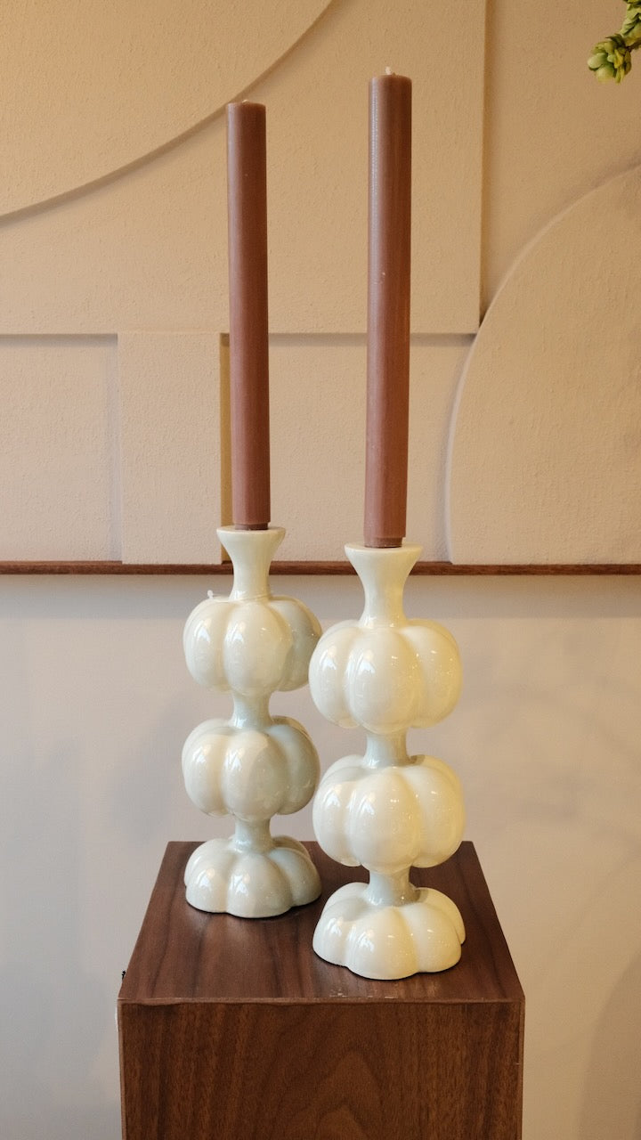 Kandelaar Caldras Ø10x26 cm glans crème