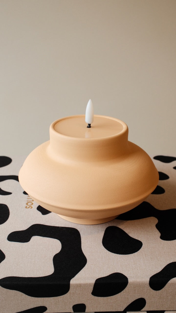 Tafellamp Jaydie Ø14x10,5 cm licht perzik