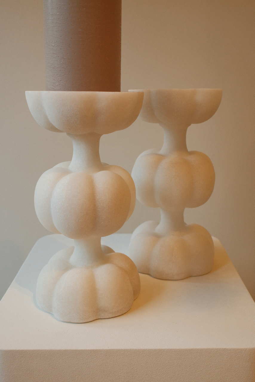 Kaarsenhouder Astoria Ø13x24,5 cm beige