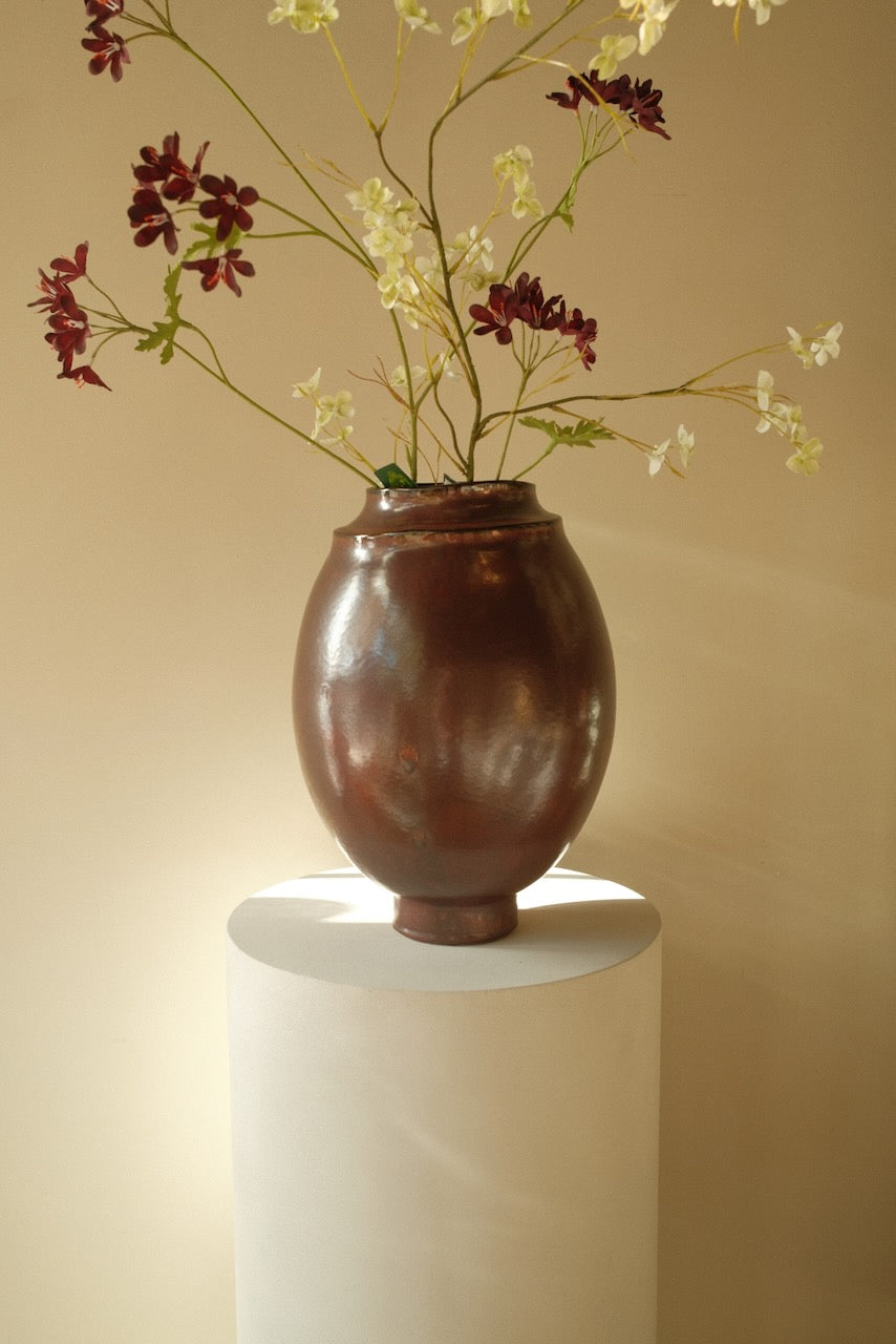 Vaas Lorea Ø24,5x33,5 donker rood-bruin