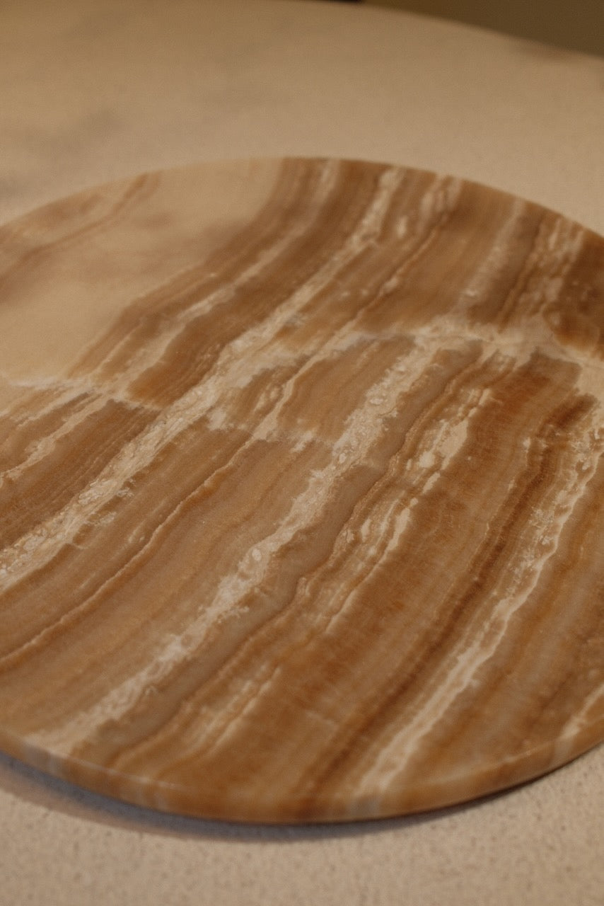 Sandal onyx tray round 40cm
