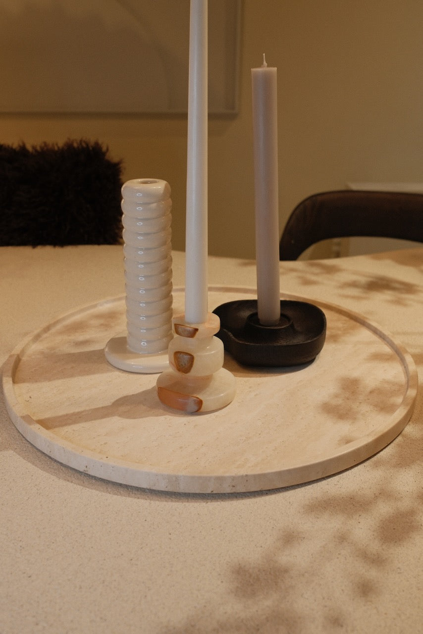 Kandelaar Coja Ø14x3 cm donker bruin