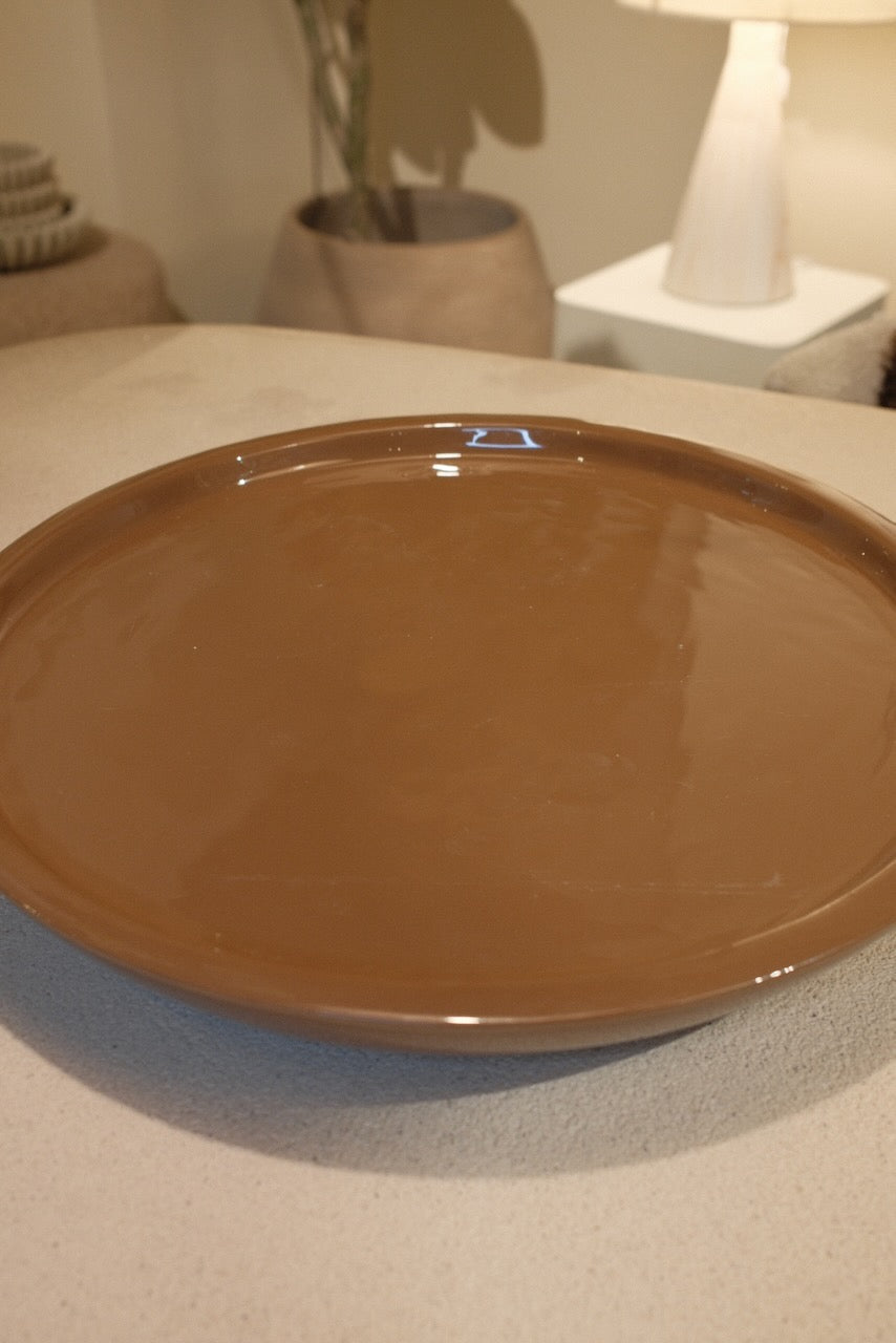 Schaal Ada Ø42x5 cm bruin