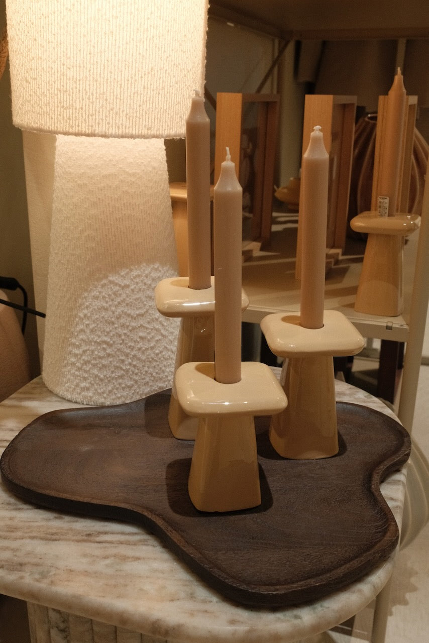 Candlestick Roca L light brown