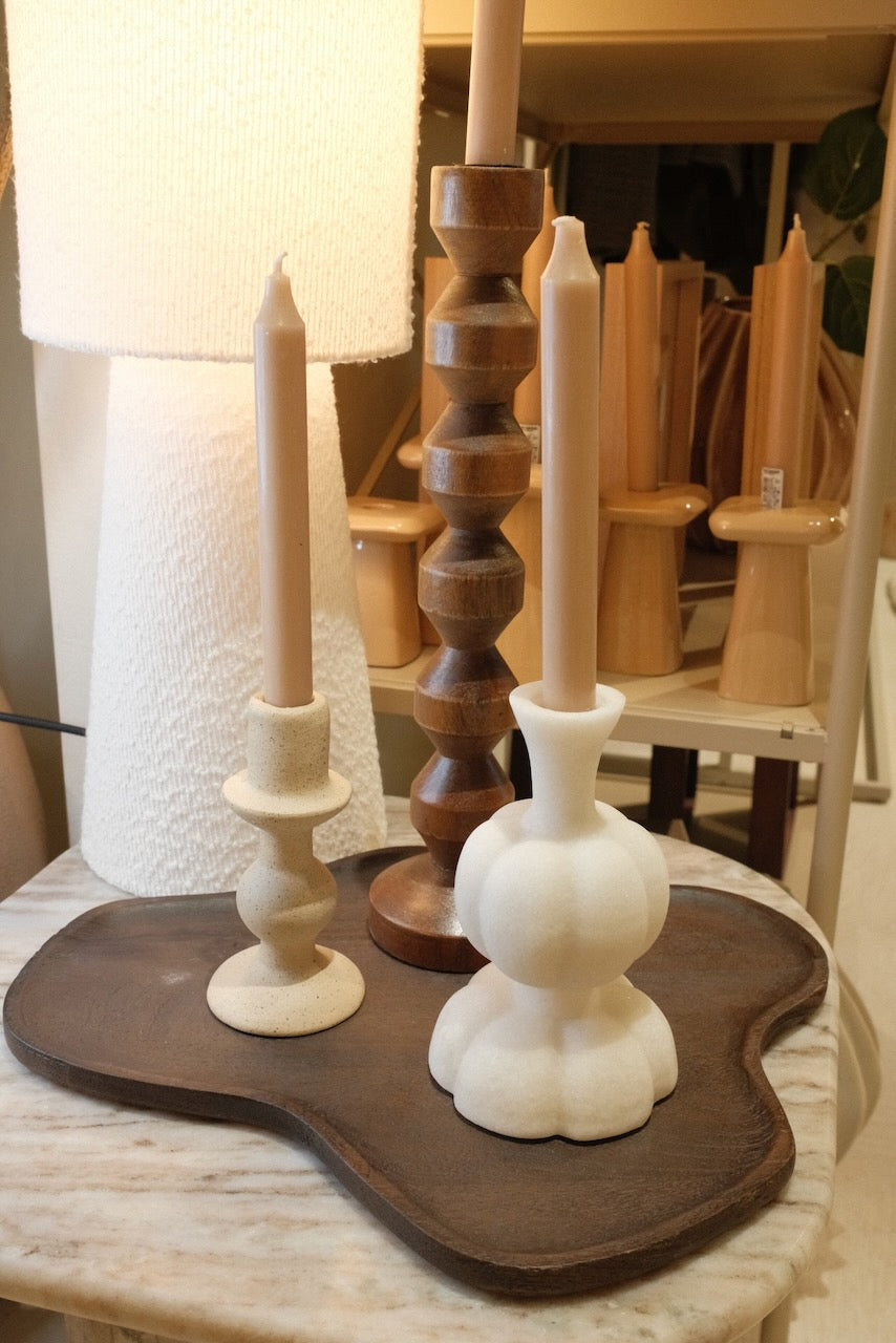 Kandelaar Dozza Ø12x37 cm L hout olie bruin