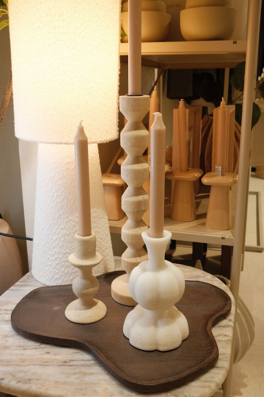 Kandelaar Dozza Ø12x37 cm L hout mat naturel