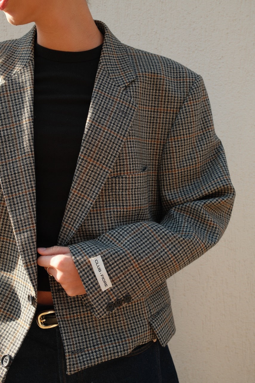 Blazer Cropped Waist Blazer