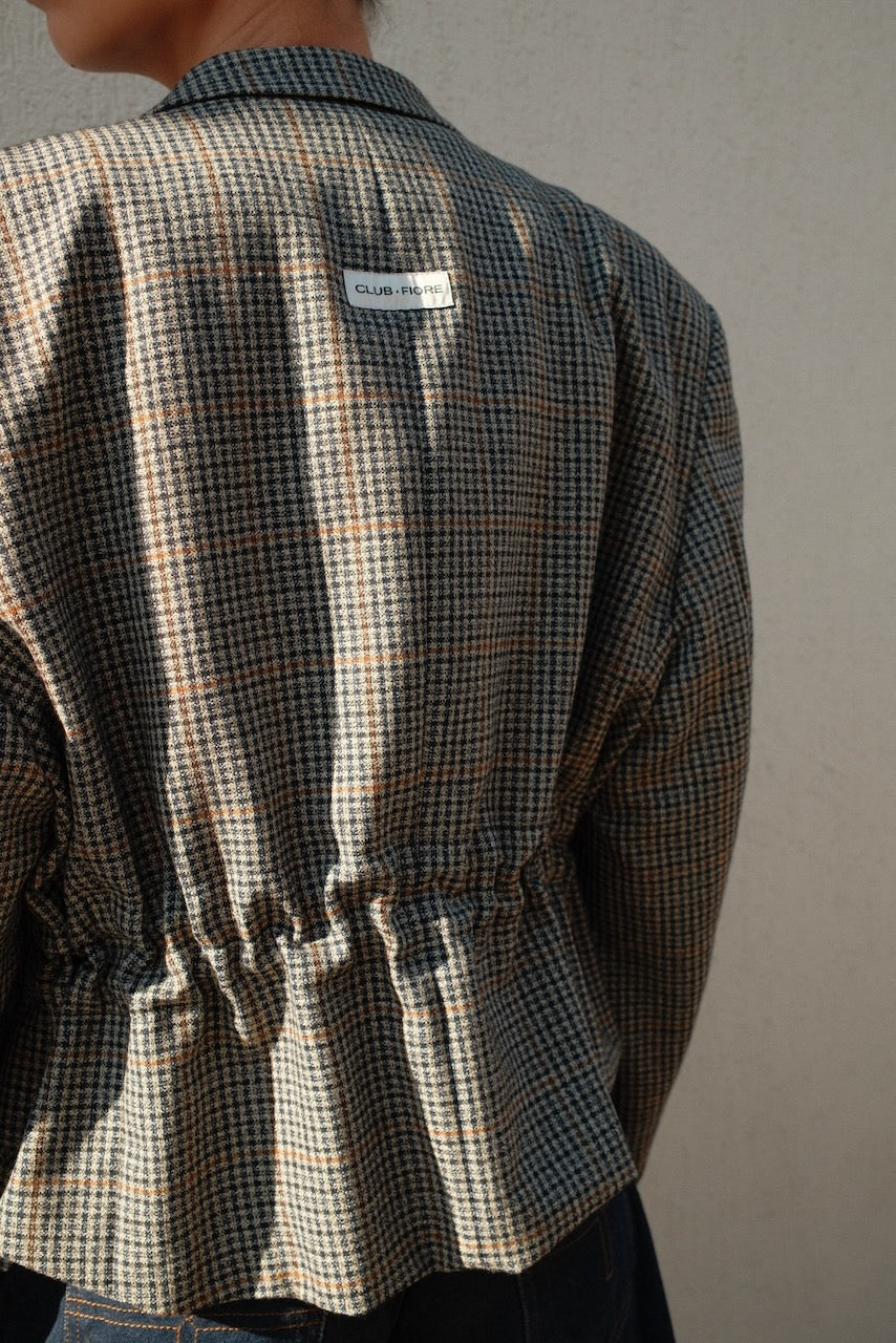 Blazer Cropped Waist Blazer