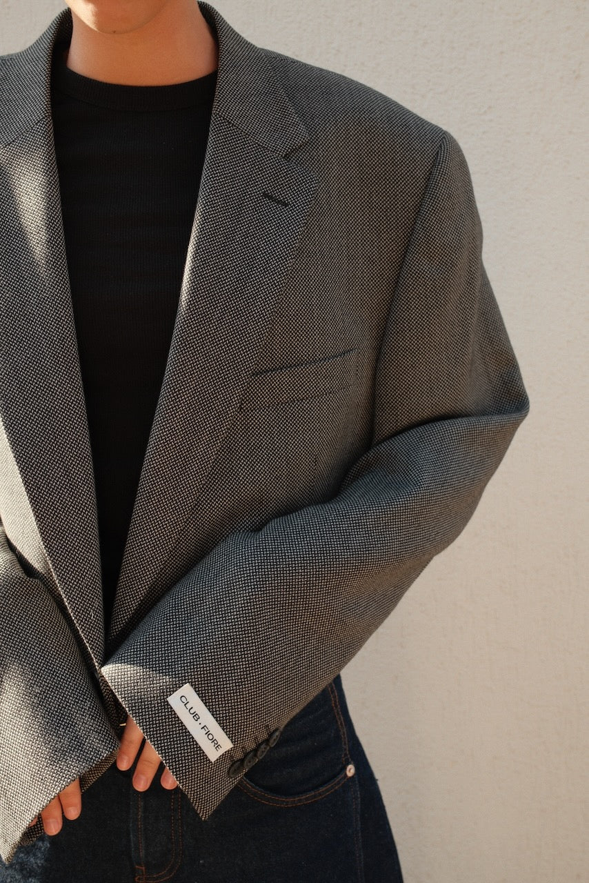 Blazer Cropped Blazer Black white