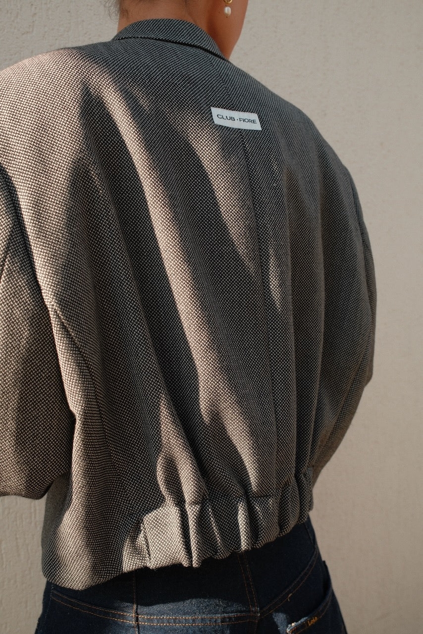 Blazer Cropped Blazer Black white