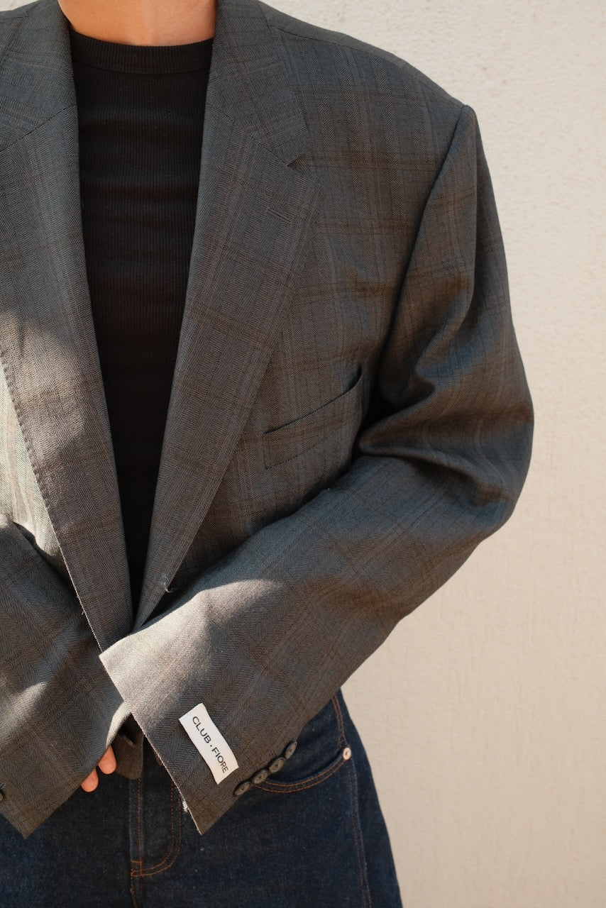 Blazer Cropped Blazer Antraciet