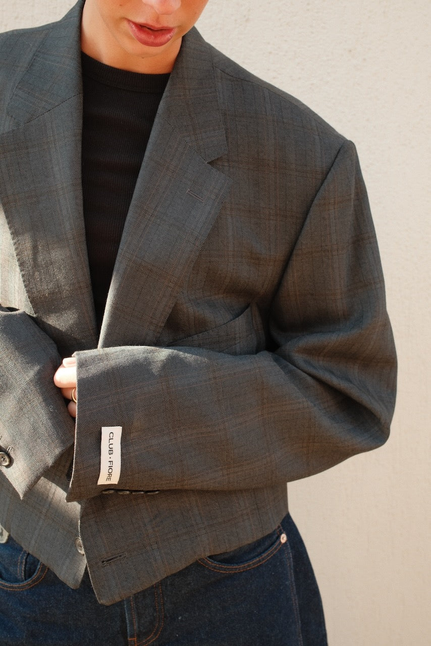 Blazer Cropped Blazer Antraciet