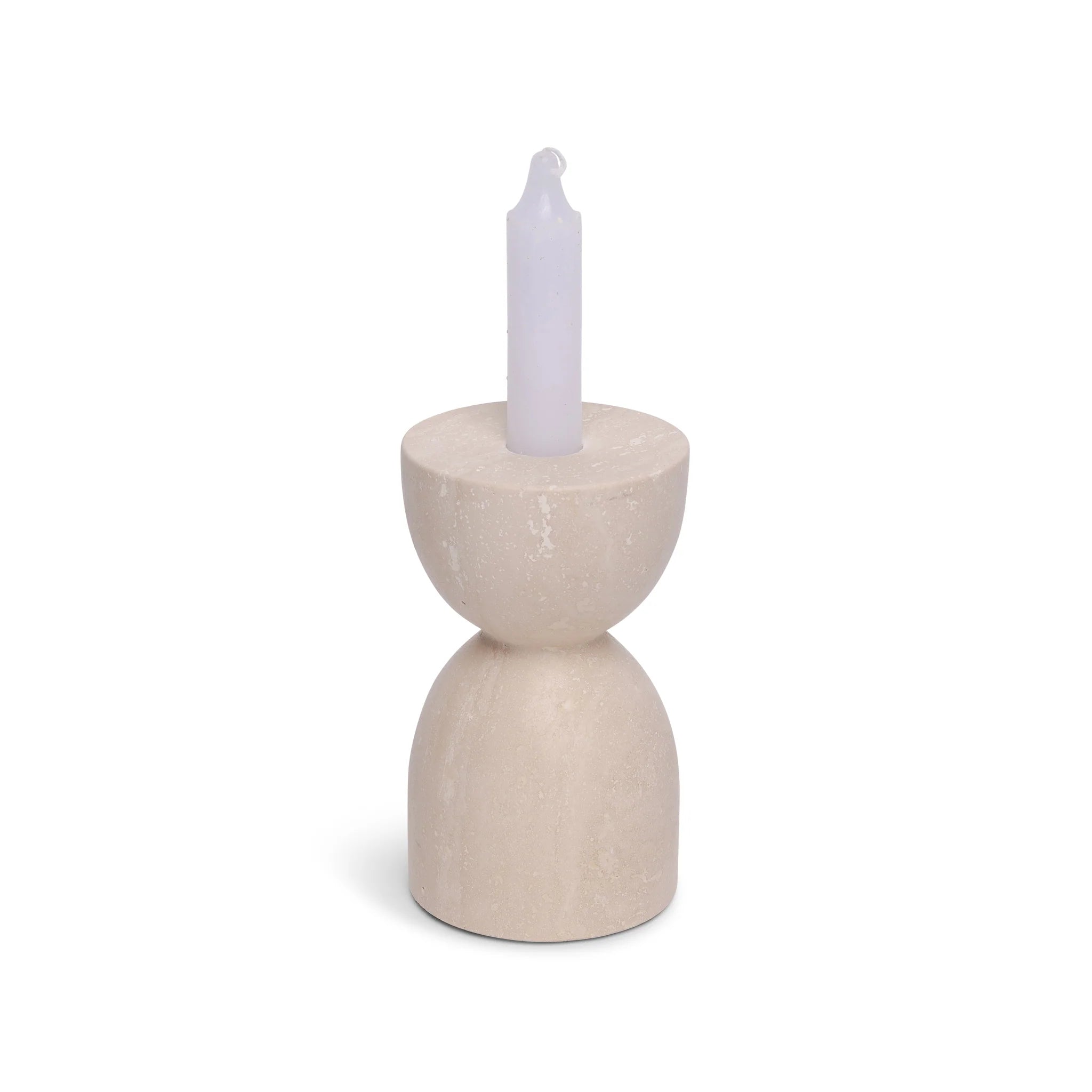 Travertine design candle holder Ø8x14cm