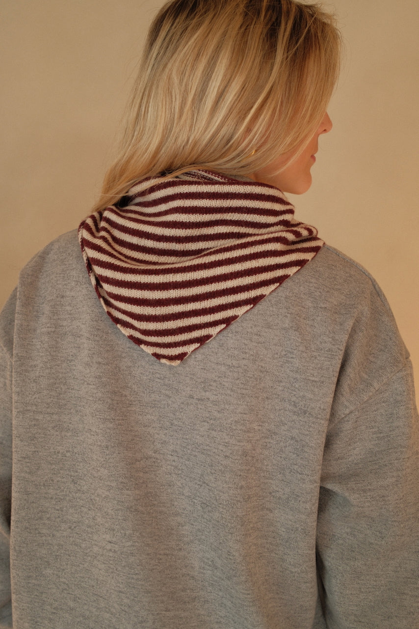 Sjaal Jolie Streep Bordeaux