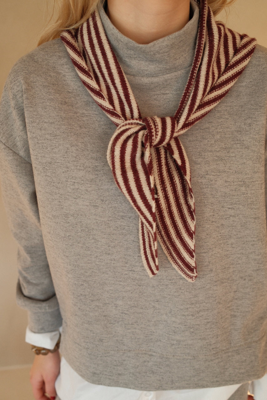 Sjaal Jolie Streep Bordeaux