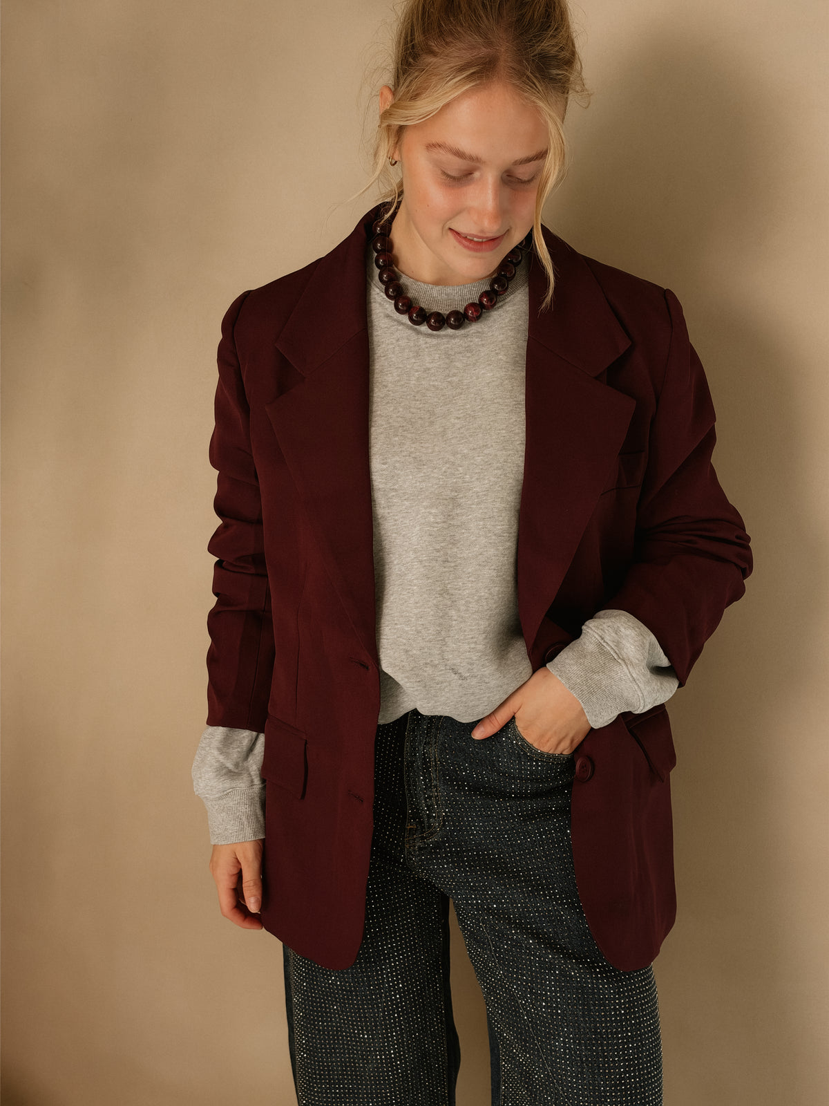 Blazer Lana Bordeaux