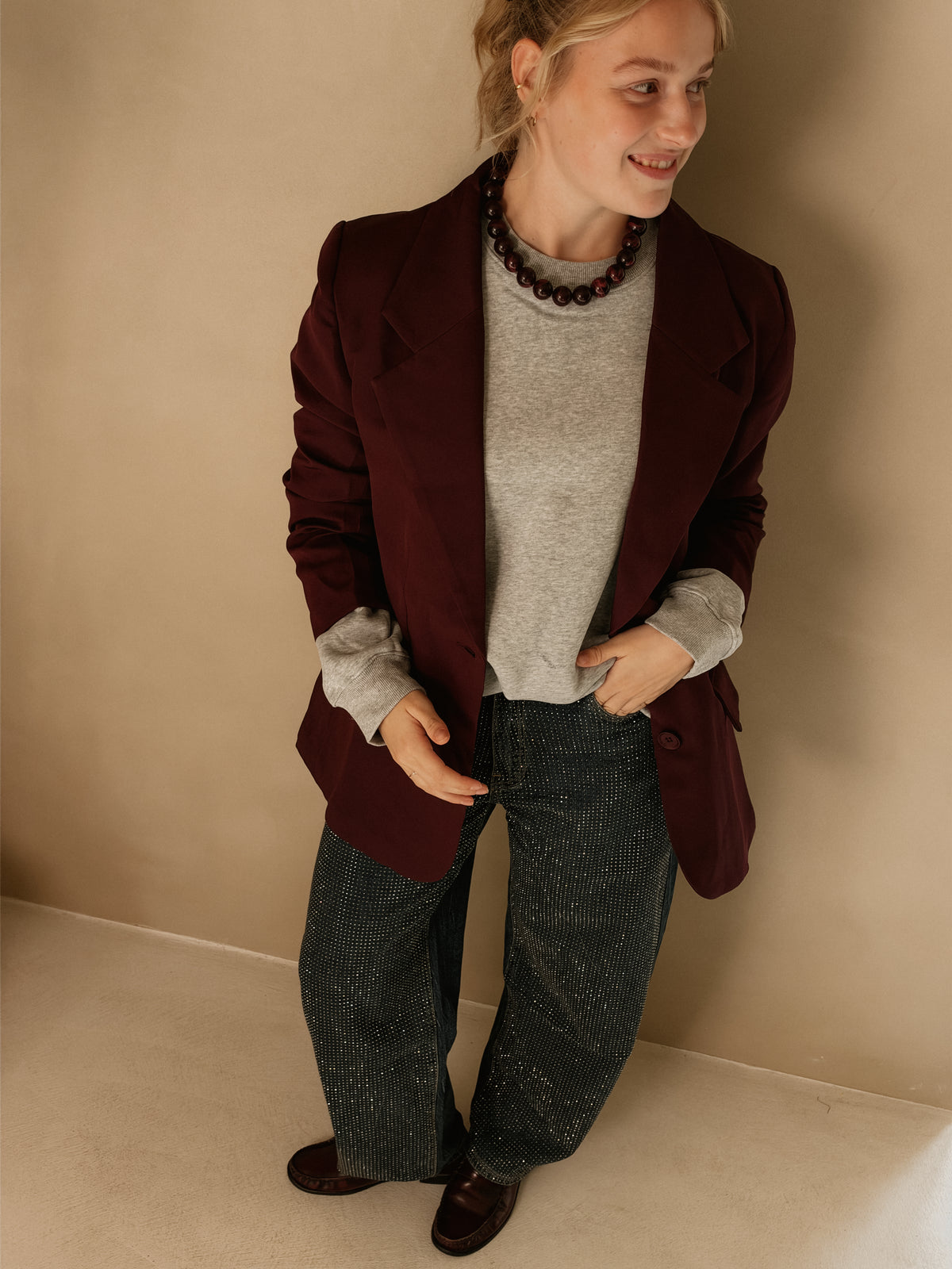 Blazer Lana Bordeaux