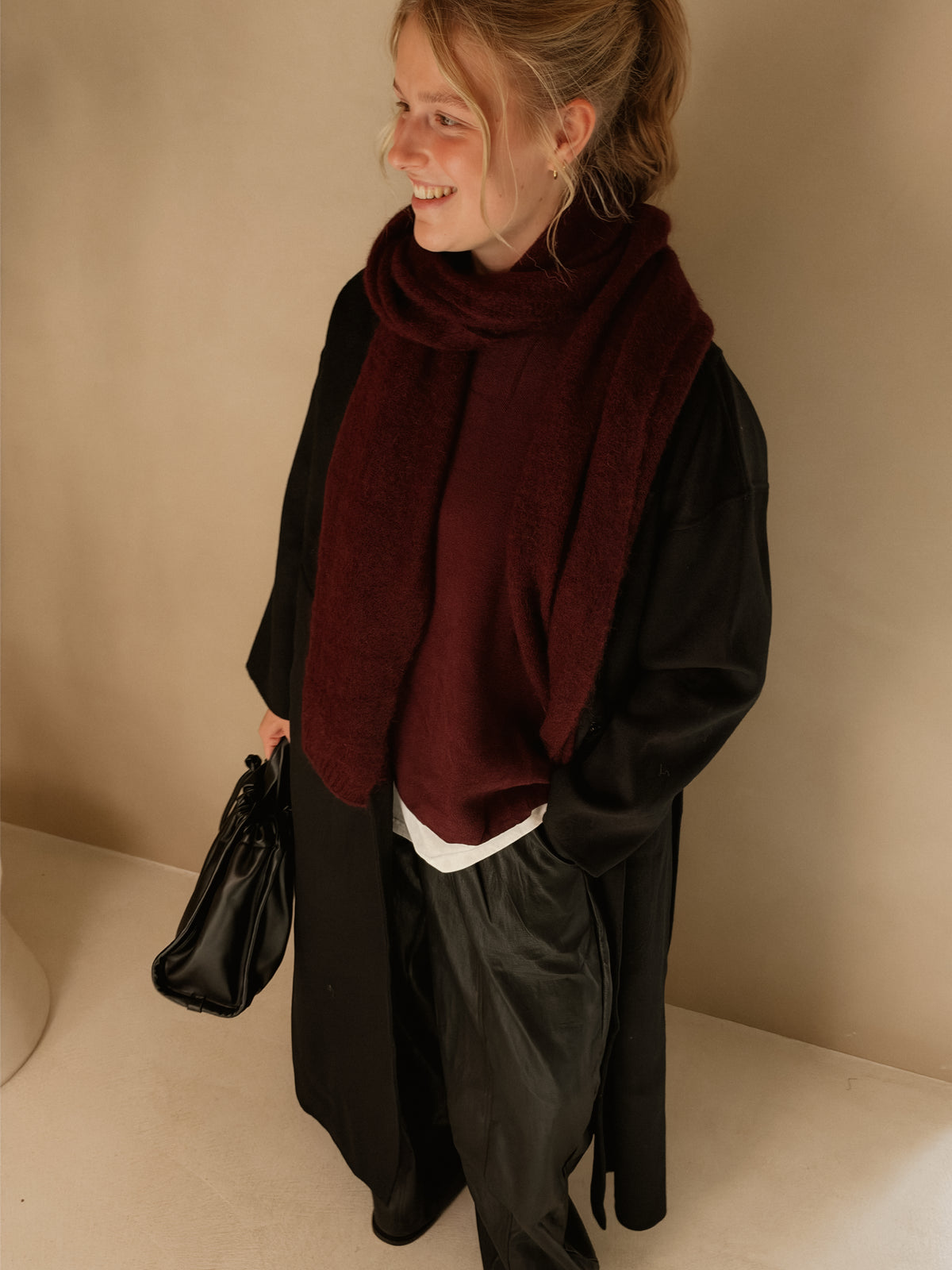 Sjaal Soline Bordeaux