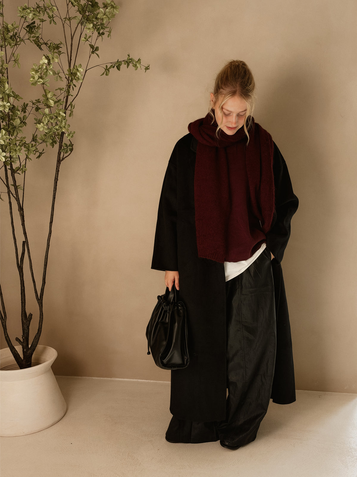 Sjaal Soline Bordeaux