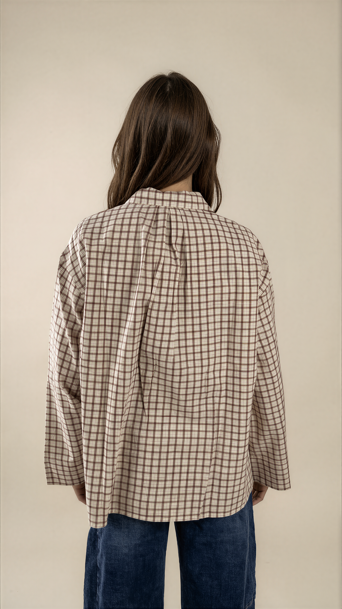 Blouse Tinsi Check Bordeaux