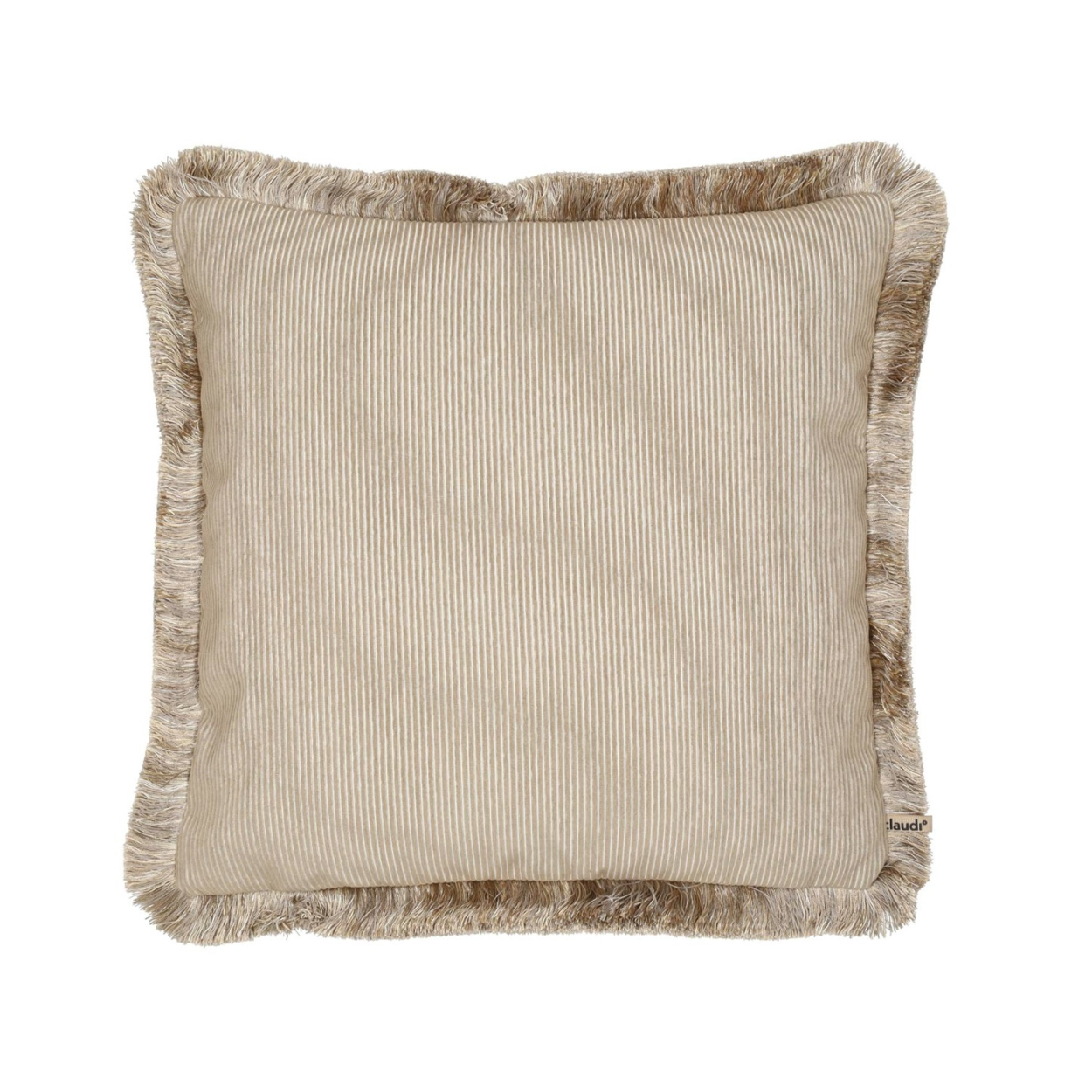 Kussen Felix Sand + Fringe Gold 50 x 50 cm