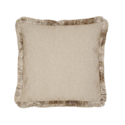 Kussen Felix Sand + Fringe Gold 50 x 50 cm